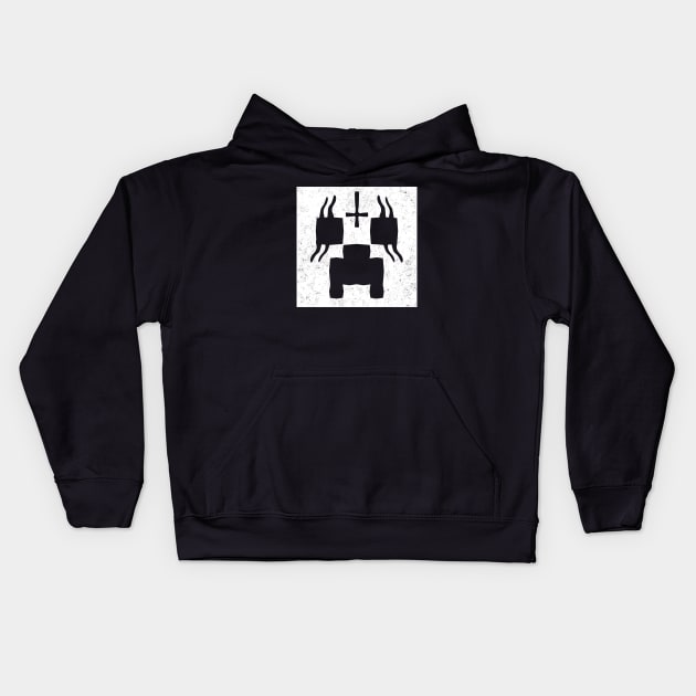 Creeper Black Metal Kids Hoodie by logozaste